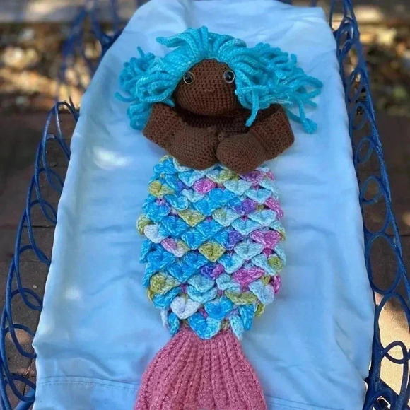Mermaid‎ Doll, Crochet Mermaid, Little Mermaid Doll, Rag Doll - Picture 5 of 6